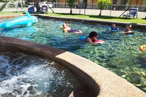 In-ground swimming pool at Bell Tower Motor Inn In-ground swimming pool at Bell Tower Motor Inn